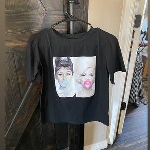 Check out this cute Marilyn Monroe and Audrey Hepburn T-shirt, Size=Small